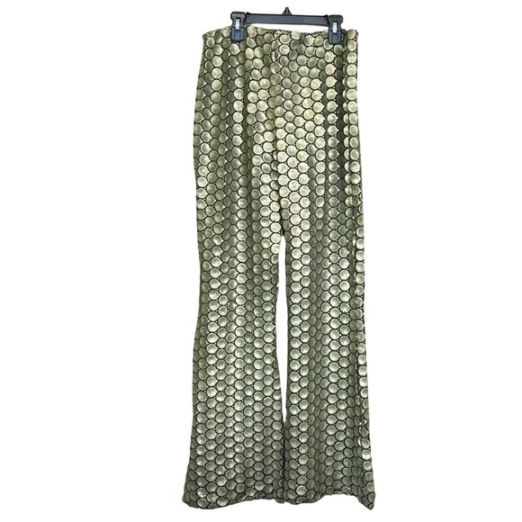 Free People Wilder Days Sequin Flare Pull On Flared Pants NEW Sz 12 - Picture 5 of 9